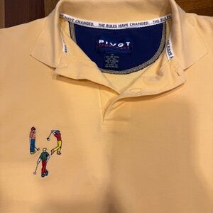 Men's Polo Shirt - Soft Yellow golfers